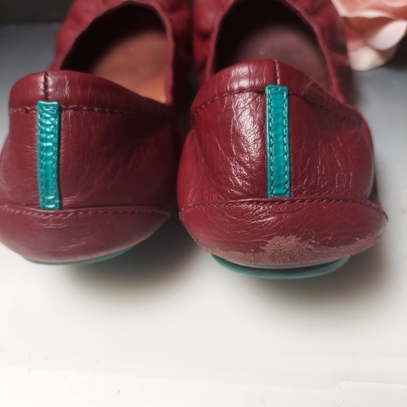 Tieks burgundy ballet flats size htf sz 10 leather - Picture 3 of 8